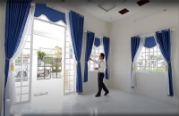 Rèm cửa màu xanh tại Bắc Ninh